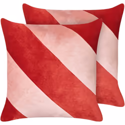 Set di 2 cuscini decorativi con strisce. Ravviva il tuo salotto o la tua camera da letto con questo set di cuscini a righe co ...
