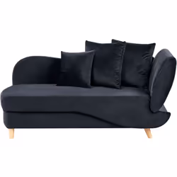 Chaise longue a 2 posti imbottita in velluto. Decora il soggiorno con questa chaise longue moderna e funzionale. Realizzata i ...
