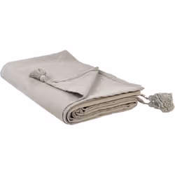 Copriletto decorativo con frange. Questo copriletto in cotone è un'aggiunta indispensabile a qualsiasi camera da letto e rapp ...