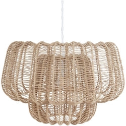 Lampadario in corda di carta beige Saisi