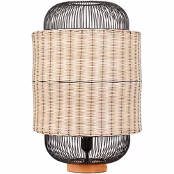 Lampada in ceramica con paralume in vimini. Decora la tua camera da letto o un altro spazio quotidiano con questa lampada da ...