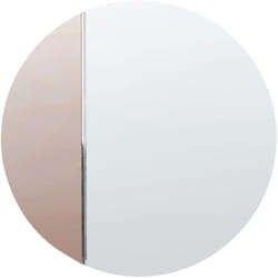 Specchio moderno da parete di forma rotonda con ganci in oro rosa Charron