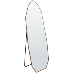 Beliani - Specchio autoportante 49 x 165 cm Cornice in alluminio Forma irregolare Supporto a tutta lunghezza Oro Tartas