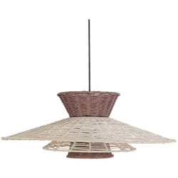 Beliani - Lampadario in rattan marrone e beige Kabompo