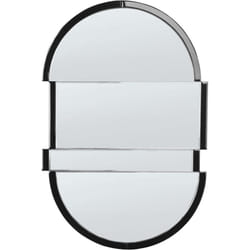 Specchio decorativo da parete in stile moderno da appendere 60 x 90 cm Nero Michery