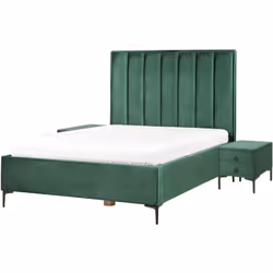 Set camera da letto in velluto con contenitore e due comodini. Porta l'eleganza in camera da letto con questo set da camera d ...