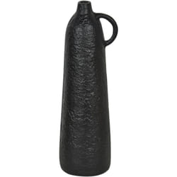 Vaso decorativo in metallo alluminio nero 33 cm Makha