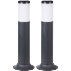 Beliani - Moderno set di 2 lampade da giardino per sentieri all'aperto 49 cm Materiale sintetico Nero Gardner