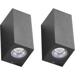 Beliani - Set di 2 lampade da parete con led in metallo nero Andrews