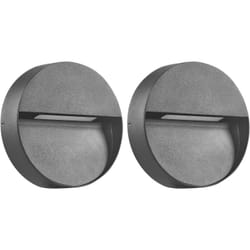 Beliani - Set di 2 lampade led da esterno in metallo di colore nero Pompton