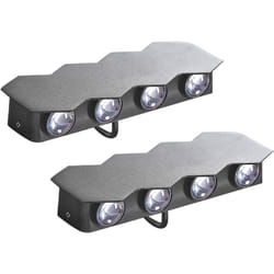Beliani - Set di 2 lampade led da esterno in metallo di colore nero Weidon