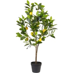 Pianta di limone artificiale in plastica in vaso 105 cm Lemon Tree