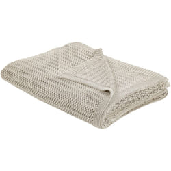 Beliani - Copriletto decorativo Biancheria da letto in cotone 150 x 200 cm Beige chiaro Ilen