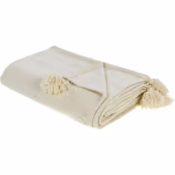 Elegante coperta decorativa per il letto con frange. Decora la tua camera da letto con questo elegante copriletto ornato di f ...