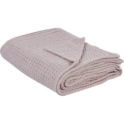 Beliani - Copriletto in cotone con motivo a quadretti per letto decorativo per il soggiorno e la camera da letto 220 x 240 cm Rosa Chagyl