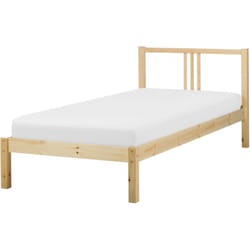 Beliani - Letto in Legno Chiaro con Rete a Doghe Stile Classico 90 x 200 cm Vannes