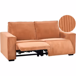 Divano imbottito a 3 posti. Aggiungi un tocco di comfort al tuo salotto con questo divano reclinabile. Rivestito in resistent ...