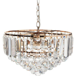 Beliani - Glamour Lampadario a sospensione Metallo Cristalli di vetro ⌀ 40 cm Oro Acheiro