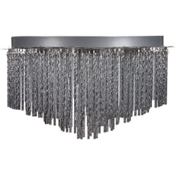 Lampadario moderno a sospensione Aste in metallo e alluminio con finitura cromata Argento Firvida