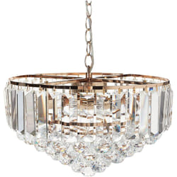 Beliani - Lampadario Glamour Lampada a sospensione Cristalli di metallo Grande Oro Acheiro