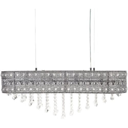 Beliani - Elegante lampadario in ferro con cristalli finitura cromo illuminazione soggiorno sala da pranzo argento Belelle