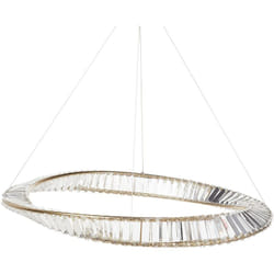 Beliani - Lampadario di classe a sospensione in ferro con cristalli e luci led Oro Rosende