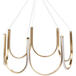 Beliani - Lampada a sospensione lampadario di classe Alluminio Oro Illuminazione led Perqueno