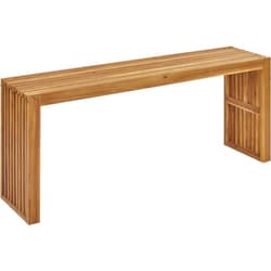 Tavolo da pranzo rustico moderno da giardino per interni e per esterni 150 x 35 cm in legno di acacia chiaro Bellano