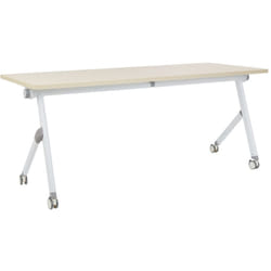Crivania rettangolare pieghevole con rotelle portatile con struttura in metallo marrone chiaro e bianco 180 x 60 Bendi
