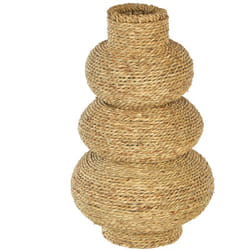 Beliani - Vaso decorativo per fiori artificiali in corda d' alga naturale Marang