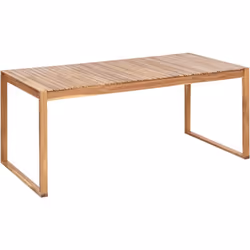 Tavolo da giardino in legno d'acacia. Tavolo da pranzo da giardino in stile minimalista, perfetto per pranzare nel patio dura ...