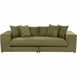 Divano comodo con cuscini. Concediti il massimo comfort con questo divano a 3 posti, un'aggiunta senza tempo al tuo spazio ab ...