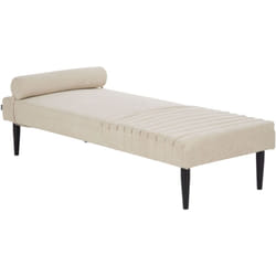 Beliani - Sedia da letto moderna e minimalista Chaise Lounge Singola Beige Tessuto Mauriac