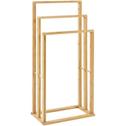 Beliani - Portasciugamani da bagno 81x40 cm Bambù 3 binari Legno chiaro Tupelo