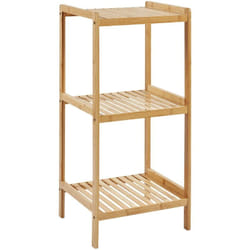 Scaffalatura da bagno in bambù a 3 ripiani in legno chiaro Accessori da bagno Baxley
