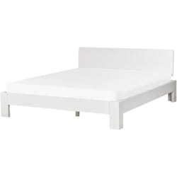 Letto Legno di Pino Bianco con Rete a Doghe Minimalista 160 x 200 cm Royan