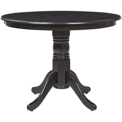 Tavolo da pranzo rotondo in legno retrò con piedistallo 120 cm nero Akron