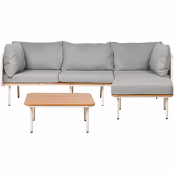 Set di divani da esterno con tavolino. Crea un ambiente esterno molto accogliente, perfetto per godersi un pomeriggio di rela ...