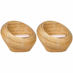 Set di poltrone in rattan per esterni. Migliora il tuo soggiorno con questo set di due poltrone moderne, ciascuna dotata di u ...