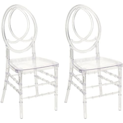 Set di 2 sedie da pranzo in plastica trasparente Midway