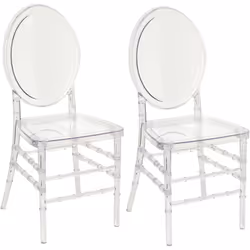 Set di sedie da banchetto moderne. Questo set di due comode sedie da pranzo combina un look classico con materiali moderni. L ...