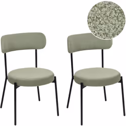 Set di sedie per sala da pranzo senza braccioli. Questi eleganti sgabelli da bar sono caratterizzati da un rivestimento in te ...