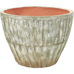 Vaso ovale tradizionale per piante da giardino in terracotta per esterni e interni ⌀ 50 cm Verde Nyssa