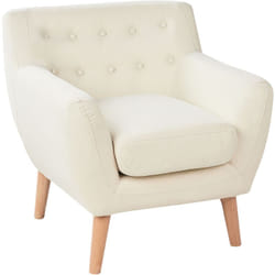Beliani - Poltrona da salotto in tessuto imbottito beige chiaro Motala