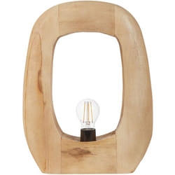 Beliani - Lampada da tavolo moderna Mago Legno Paralume aperto Legno Forma irregolare Luce Legno Ajay