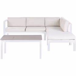 Elegante set da giardino in alluminio. Migliora il tuo giardino o patio con questo squisito set da 5 posti, ideale per creare ...