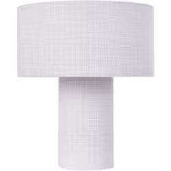 Lampada moderna con base e paralume in tessuto. Valorizza il tuo spazio con questa elegante lampada da tavolo, caratterizzata ...