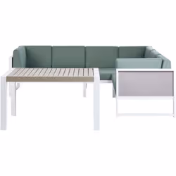 Set da giardino in alluminio. Un elegante set lounge modulare è un elemento essenziale per il tuo patio o giardino. Il design ...