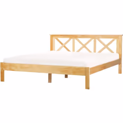 Letto matrimoniale in legno. Aggiungi un tocco di modernità e raffinatezza in camera da letto con questo letto con rete a dog ...