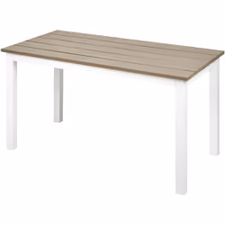 Tavolo da esterno elegante. Migliora il tuo tempo all'aperto con questo tavolino elegante e pratico. Realizzato in legno plas ...